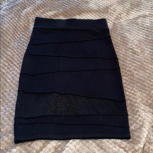 Arden B mesh inset midi skirt
